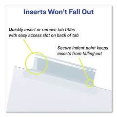 Avery Big Tab 11 in. x 8.5 in. 5-Tab Double-Sided Gold Edge Reinforcing Insertable Dividers - Clear Tabs/White (1-Set)