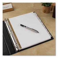 Avery Big Tab 11 in. x 8.5 in. 8-Tab Double-Sided Gold Edge Reinforcing Insertable Dividers - Clear Tabs/White (1-Set)