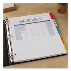 Avery 11.25 in. x 9.13 in. 5-Tab Insertable Dividers with Single Pockets - White (1-Set)