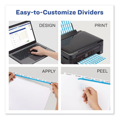 Avery Index Maker 11 in. x 8.5 in. 5-Tab Traditional Color Print and Apply Clear Label Dividers - Assorted (5/Pack)
