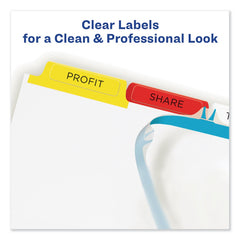 Avery Index Maker 11 in. x 8.5 in. 5-Tab Traditional Color Print and Apply Clear Label Dividers - Assorted (5/Pack)