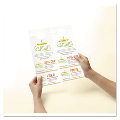 Avery 4.25 in. x 11 in. 65 lbs. Cover Weight 97 Bright Door Hanger with Tear-Away Cards - White (80/Pack)
