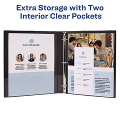 Avery 11 in. x 8.5 in. 3 Rings 0.5 in. Capacity Showcase Economy View Binders with Slant Rings - White