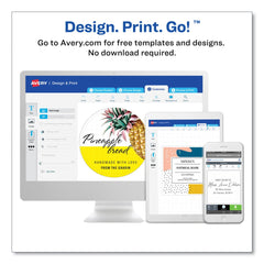 Avery 3.5 in. x 4.75 in. Removable Print-to-the-Edge Labels with Sure Feed - White (32/Pack)