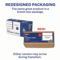 Avery 1.94 in. x 4 in. Pin-Fed/Dot Matrix Printer Mailing Labels - White (5000/Box)