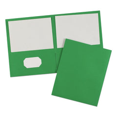Avery 40 Sheet Capacity 11 in. x 8.5 in. Two-Pocket Folder - Green (25/Box)