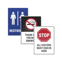 Avery Surface Safe 8 in. x 8 in. Inkjet/Laser Printers Removable Label Safety Signs - White (15/Pack)