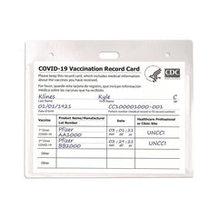 Avery 4w x 3h Secure Top Heavy-Duty Horizontal Badge Holders - Clear (25/Pack)