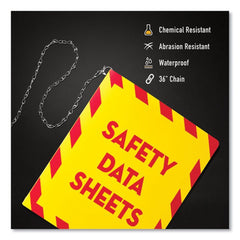 Avery 11 in. x 8.5 in. 3-Ring UltraDuty Safety Data Sheet Binders with 2 in. Capacity - Yellow/Red