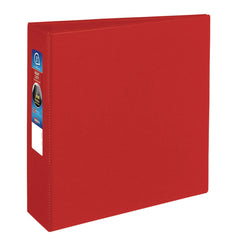 Avery 3 Locking One Touch EZD Rings 3 in. Capacity 11 in. x 8.5 in. Heavy-Duty Non-View Binder with DuraHinge - Red