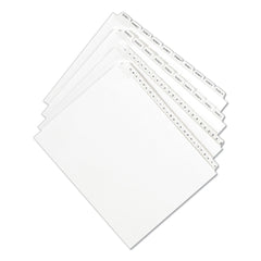 Avery 10-Tab "4-in 11 in. x 8.5 in. Allstate Style Preprinted Legal Exhibit Side Tab Index Dividers - White (25/Pack)