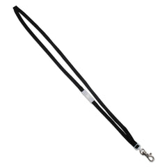 Advantus 36 in. Long Metal Lobster Claw Hook Fastener Deluxe Safety Lanyards - Black (24/Box)