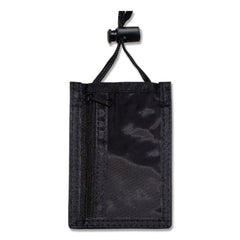 Advantus 3.25 in. x 5 in. Holder 2.38 in. x 3.5 in. Insert 48 in. Cord Vertical ID Badge Holders with Convention Neck Pouch - Black/Clear (12/Pack)