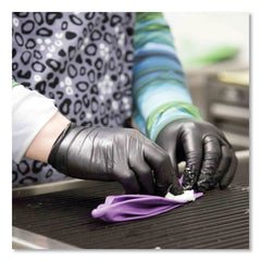 Ammex 9.5 in. Long 3 mil Powder-Free Nitrile Exam Gloves - Large/Black (1000/Carton)