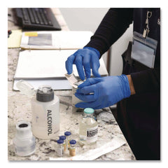 Ammex 9.5 in. Long 3 mil Thick Powder-Free Nitrile Exam Gloves - Small, Blue (1000/Carton)