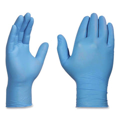 Ammex 9.5 in. Long 3 mil Powder-Free Nitrile Exam Gloves - Small/Light Blue (1000/Carton)