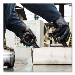 Ammex 9.5 in. Long 3 mil Powder-Free Industrial Nitrile Gloves - 2X-Large/Black (1000/Carton)