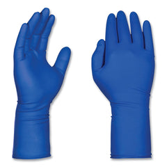 Ammex 11.6 in. Long 13 mil Powder-Free Latex Exam Gloves - Medium/Blue (500/Carton)