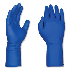Ammex 11.6 in. Long 13 mil Powder-Free Latex Exam Gloves - Large/Blue (500/Carton)