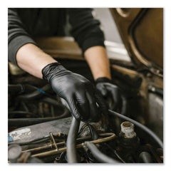 Ammex 5 mil Industrial Powder-Free Nitrile Gloves - XX-Large, Black (1000/Carton)