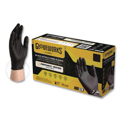 Ammex 6 mil Powder-Free Nitrile Exam Gloves - X-Large, Black (1000/Carton)