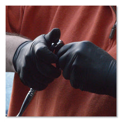 Ammex 6 mil Heavy-Duty Industrial Powder-Free Nitrile Gloves - Medium, Black (1000/Carton)