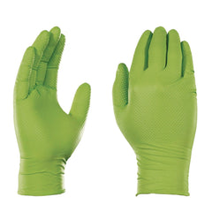 Ammex 8 mil Heavy-Duty Industrial Powder-Free Nitrile Gloves - Medium, Green (1000/Carton)