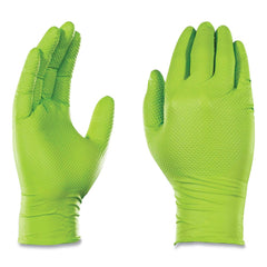Ammex 8 mil Heavy-Duty Industrial Powder-Free Nitrile Gloves - X-Large, Green (1000/Carton)