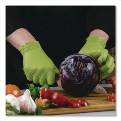 Ammex 8 mil Heavy-Duty Industrial Powder-Free Nitrile Gloves - 2X-Large, Green (1000/Carton)