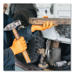 Ammex 8 mil Heavy-Duty Industrial Powder-Free Nitrile Gloves - Medium, Orange (1000/Carton)