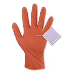Ammex GWUOFN49050 9.06 in. 6 mil Ultra Industrial Flock-Lined Nitrile Disposable Gloves - XX-Large/Orange (500/Carton)