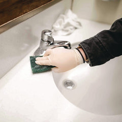 Ammex 6 mil Thick 9.5 in. Long Powder-Free Extra Thick Latex Disposable Gloves - Medium, Ivory (100/Box, 10 Boxes/Carton)