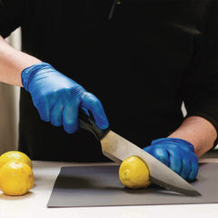 Ammex 3 mil Industrial Powder-Free Vinyl Gloves - Small, Blue (1000/Carton)