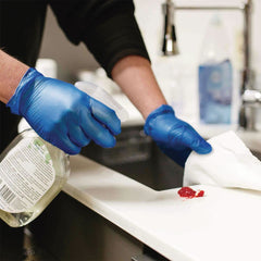 Ammex 3 mil Industrial Powder-Free Vinyl Gloves - Large, Blue (1000/Carton)