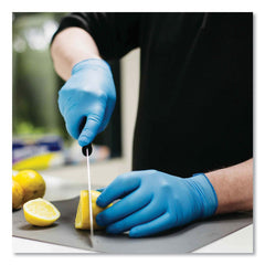 Ammex X344100 3 mil Industrial Powder-Free Nitrile Gloves - Medium, Blue (1000/Carton)