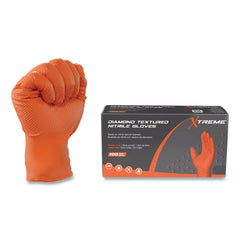 Ammex 6 mil DT Nitrile Powder-Free Disposable Gloves - Medium, Orange (1000/Carton)