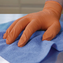 Ammex 6 mil DT Nitrile Powder-Free Disposable Gloves - X-Large, Orange (1000/Carton)
