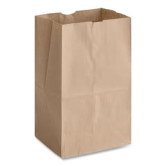 Ross & Wallace Paper Products 8.13 in. x 5.88 in. x 12.5 in. #20 Squat Size Grocery Paper Bags - Kraft (500/Bundle)