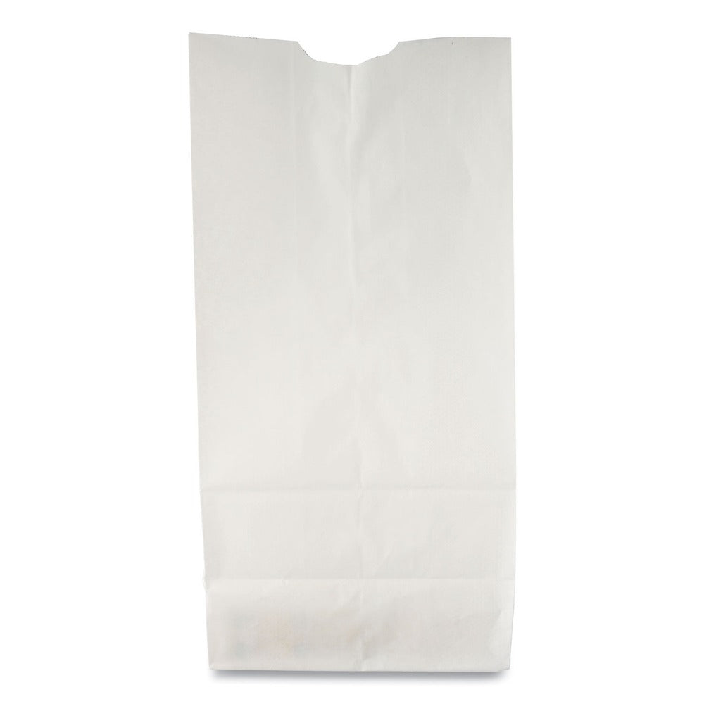 Ross & Wallace Paper Products 7 in. x 4.38 in. x 13.75 in. #10 Size Grocery Paper Bags - White (500/Bundle)