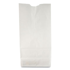 Ross & Wallace Paper Products 7 in. x 4.38 in. x 13.75 in. #10 Size Grocery Paper Bags - White (500/Bundle)