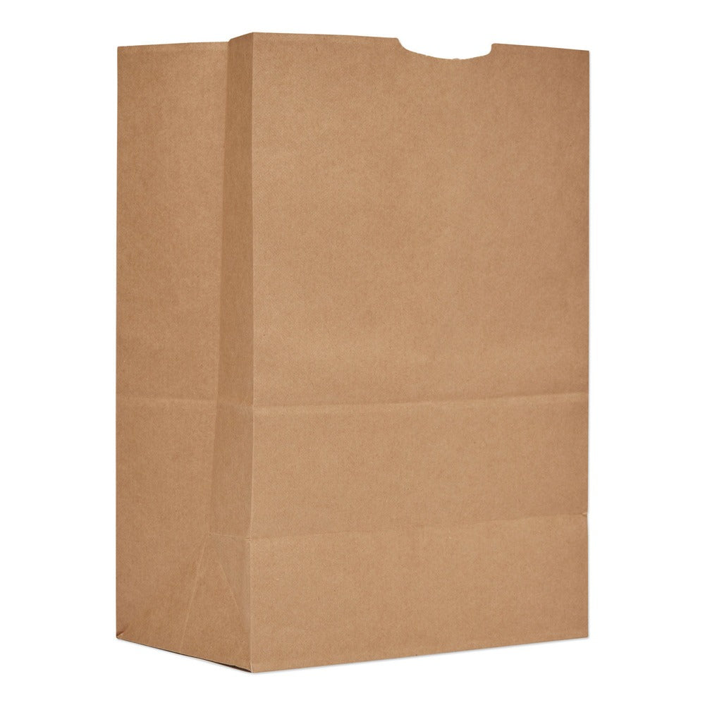 Ross & Wallace Paper Products 12 in. x 7 in. x 17 in. 52 lbs. Capacity 1/6 BBL Grocery Paper Bags - Kraft (500/Bundle)