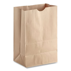 Ross & Wallace Paper Products 12 in. x 7 in. x 17 in. 52 lbs. Capacity 1/6 BBL Grocery Paper Bags - Kraft (500/Bundle)