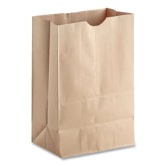 Ross & Wallace Paper Products 12 in. x 7 in. x 17 in. 75 lbs. Capacity 1/6 BBL Grocery Paper Bags - Kraft (400/Bundle)