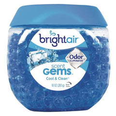 BRIGHT Air 10 oz. Scent Gems Odor Eliminator - Cool and Clean, Blue (6/Carton)