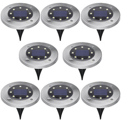 Black & Decker (8/Pack) Outdoor Solar-Powered Disk Light
