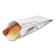 Bagcraft 300456 3.5 in. x 8.5 in. Foil Single-Serve Bags - Silver (1000/Carton)