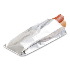 Bagcraft 300456 3.5 in. x 8.5 in. Foil Single-Serve Bags - Silver (1000/Carton)