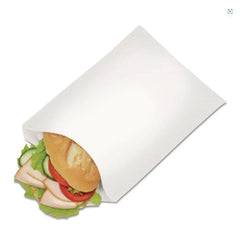 Bagcraft Grease-Resistant 6 in. x 7.25 in. Single-Serve Bags - White (2000/Carton)
