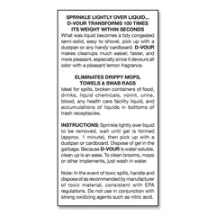 Big D Industries 16 oz D-Vour Absorbent Powder - Lemon (6/Carton)