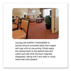Big D Industries 024100 14 oz No-Vacuum Carpet Freshener - Fresh Scent (12/Carton)
